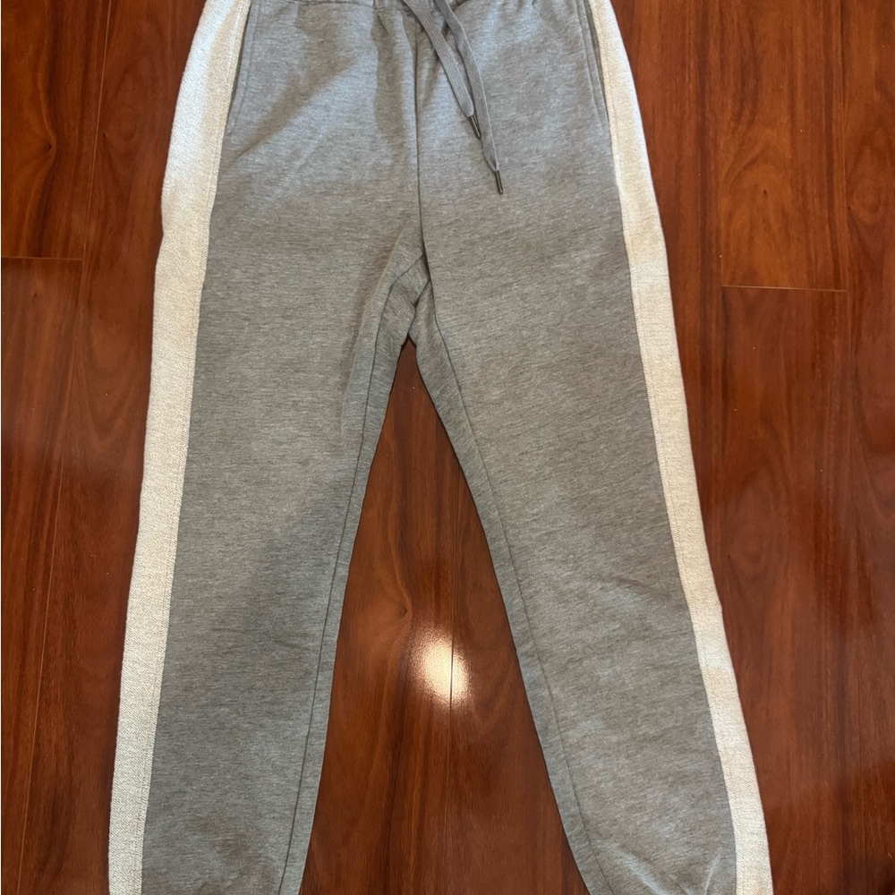 NWT Dance & Marvel joggers.  Grey with white stripe
